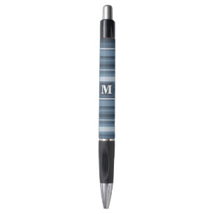 Monogram grey-blue stripes