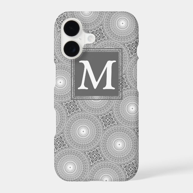 Monogram grey circles pattern (Back)