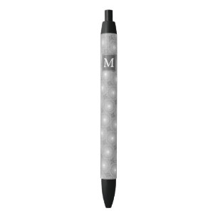 Monogram grey circles pattern black ink pen