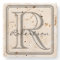 Monogram Grey Square Coaster
