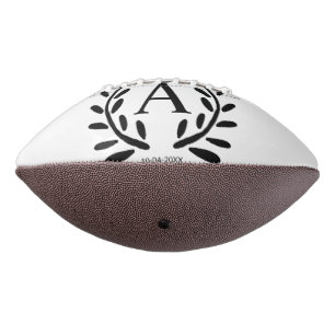 MONOGRAM GROOMSMAN ADD YEAR DATE NAME GIFTS AMERICAN FOOTBALL