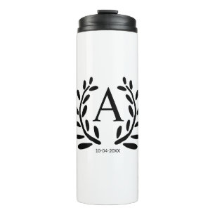 MONOGRAM GROOMSMAN ADD YEAR DATE NAME GIFTS THERMAL TUMBLER