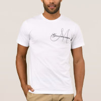 Monogram Groomsman Wedding T--Shirt