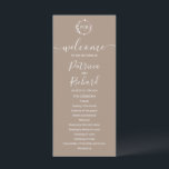 Monogram Grullo Wedding Program Programme<br><div class="desc">A simple chic foliage faux foil monogram Grullo wedding program. Easy to personalise with your details. Modern boho wedding program editable, wreaths photo wedding invitation, customisable, calligraphy handwritten font, simple, elegant. CUSTOMIZATION: If you need design customisation, please contact me through chat; if you need information about your order, shipping options,...</div>