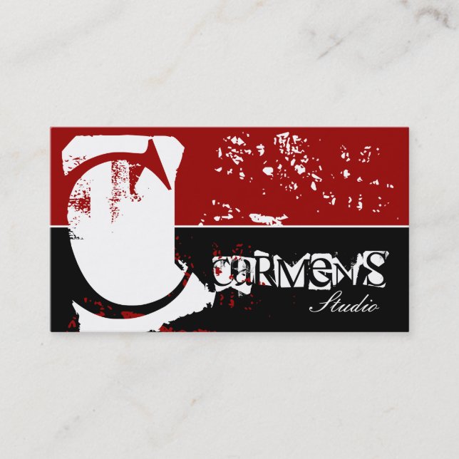 Monogram-Grunge Business Cards (Front)