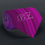 Monogram Grunge Punk Style Blues Purples Pinstripe Tie<br><div class="desc">Pinstripes are back!  This one's with a grunge punk style effect in Blues & Purples.   A light initial monogram personalised this tie for that perfect style for your new Collection.  Great gift for him or yourself!</div>