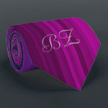 Monogram Grunge Punk Style Blues Purples Pinstripe Tie<br><div class="desc">Pinstripes are back!  This one's with a grunge punk style effect in Blues & Purples.   A light initial monogram personalised this tie for that perfect style for your new Collection.  Great gift for him or yourself!</div>