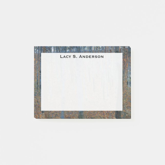 Monogram Gustav Klimt, Beech Grove 1 Post-it Notes (Front)