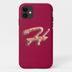 Monogram H in Roses Pattern Iphone 5 Cases