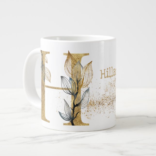 Monogram "H" Jumbo Mug Soup Ice Cream (Front Left)