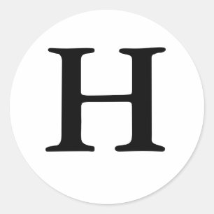Monogram H Wedding Seal Sticker