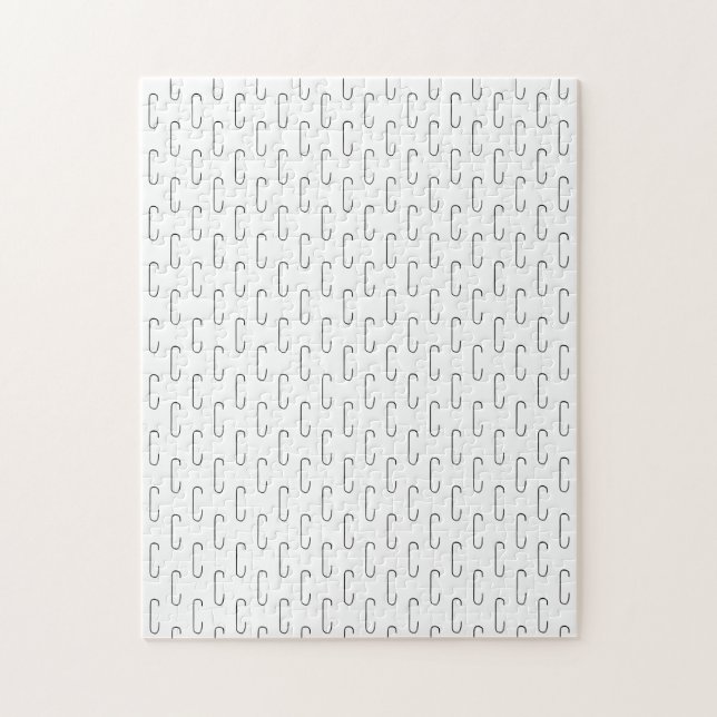 Monogram Handwriting Frustrating Jigsaw Puzzle (Vertical)