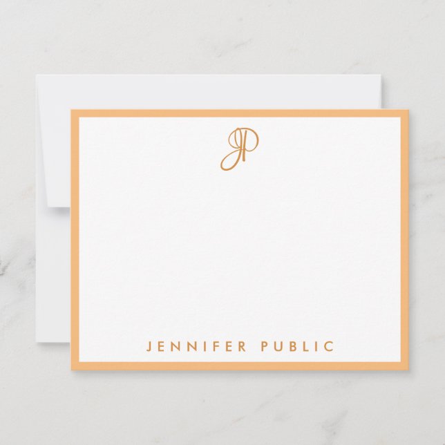 Monogram Handwriting Script Name Text Simple Card (Front)