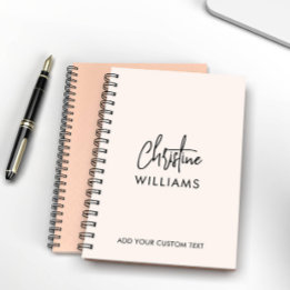 Monogram Handwritten Script Signature Blush pink  Planner