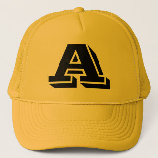 Monogram hat letter A