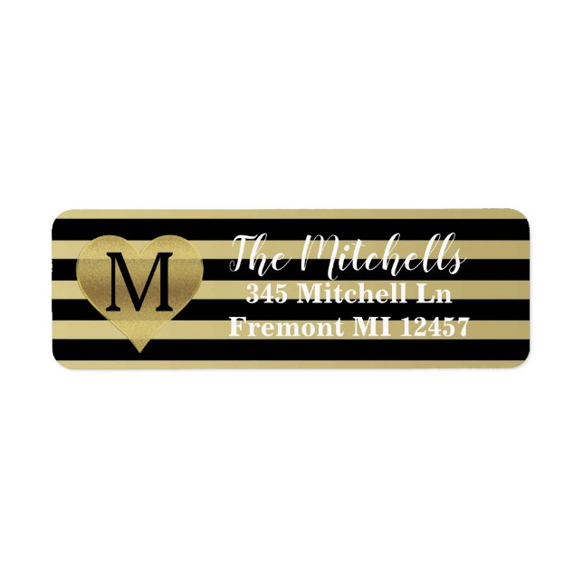 Monogram Heart and Stripes (Front)