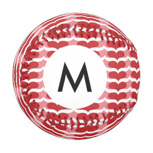 Monogram Heart pattern Baseball