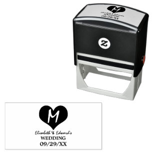 Monogram Heart Self-inking Stamp