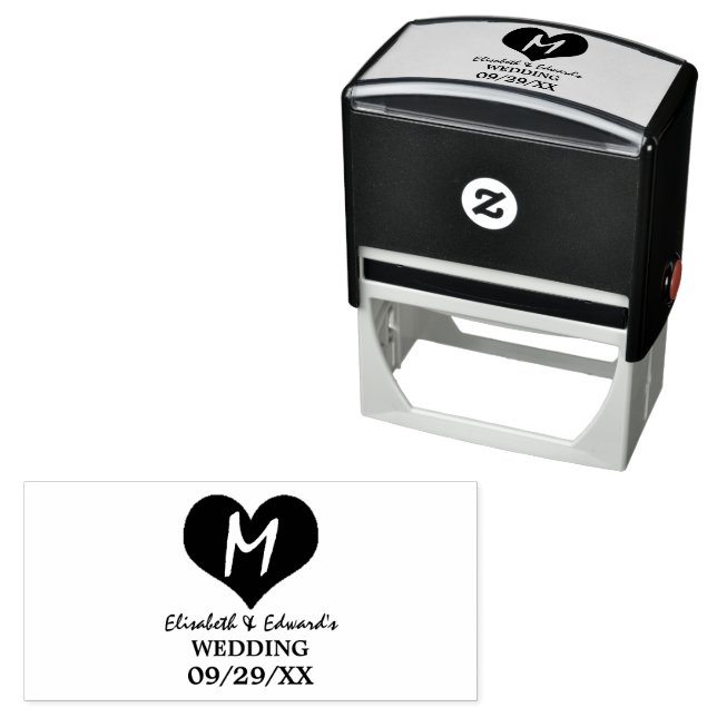 Monogram Heart Self-inking Stamp (In Situ)