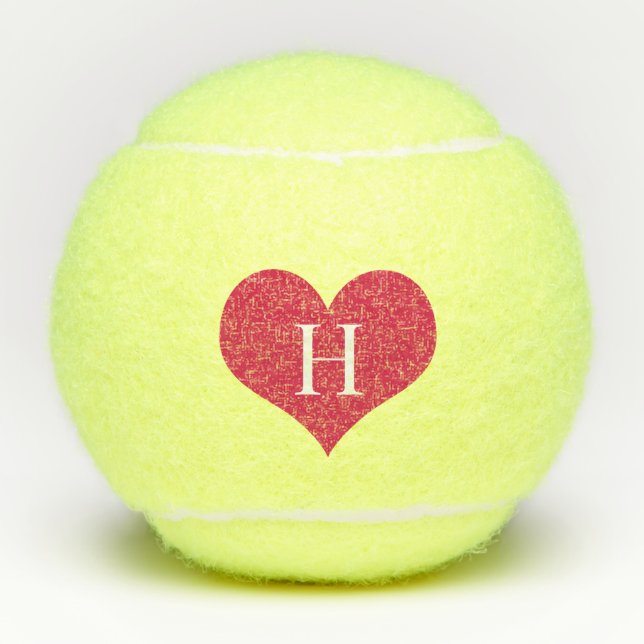 Monogram Heart Tennis Balls (Front)