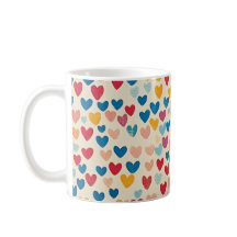 Monogram, Hearts Gift, Colourful, Modern, Custom