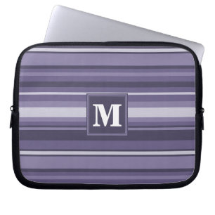 Monogram heather purple stripes laptop sleeve