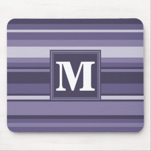 Monogram heather purple stripes mouse mat