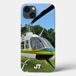 Monogram Helicopter Photo, Cool & Stylish Aviation iPhone 13 Case
