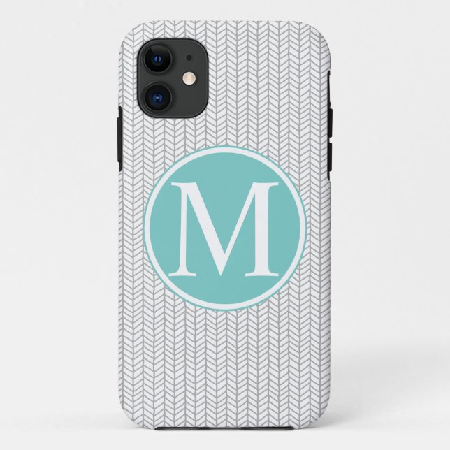 Monogram Herringbone iPhone 5/5S Case (Back)