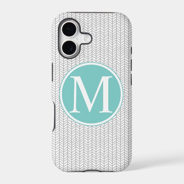 Monogram Herringbone iPhone 5/5S Case (Back)