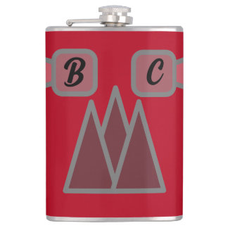 Monogram hip flask