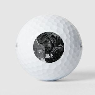 Monogram Hockey Player Sport Game Golf Balls