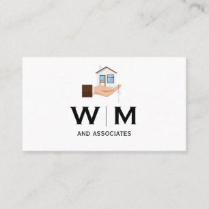 Monogram   Holding House Business Card