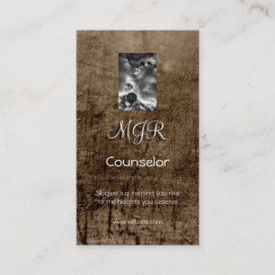 Monogram, Hot Air Balloon Stack, leather-effect Business Card