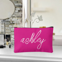 Monogram Hot Pink Cosmetic/Accessory Makeup Bag
