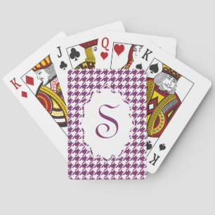 Monogram Houndstooth Playing Cards