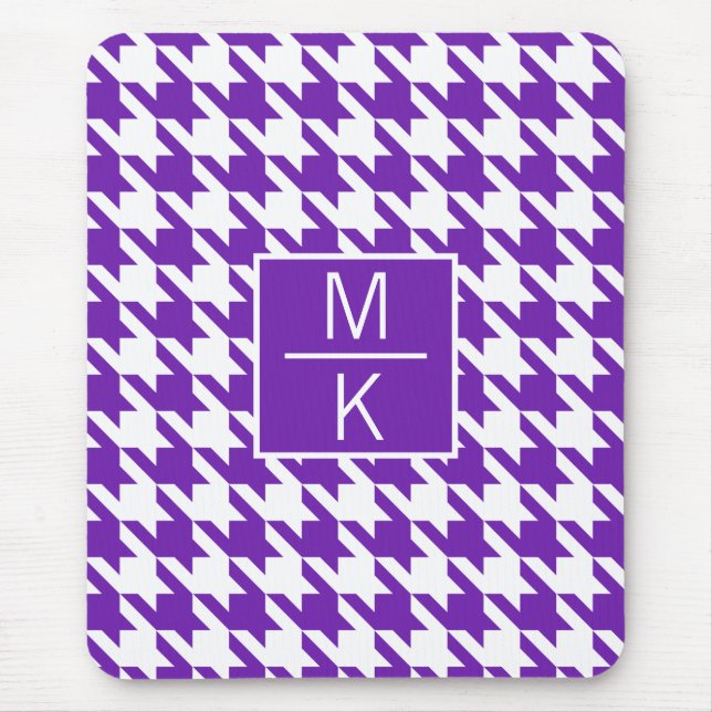 Monogram Houndstooth Purple GL Splitter Mouse Mat (Front)