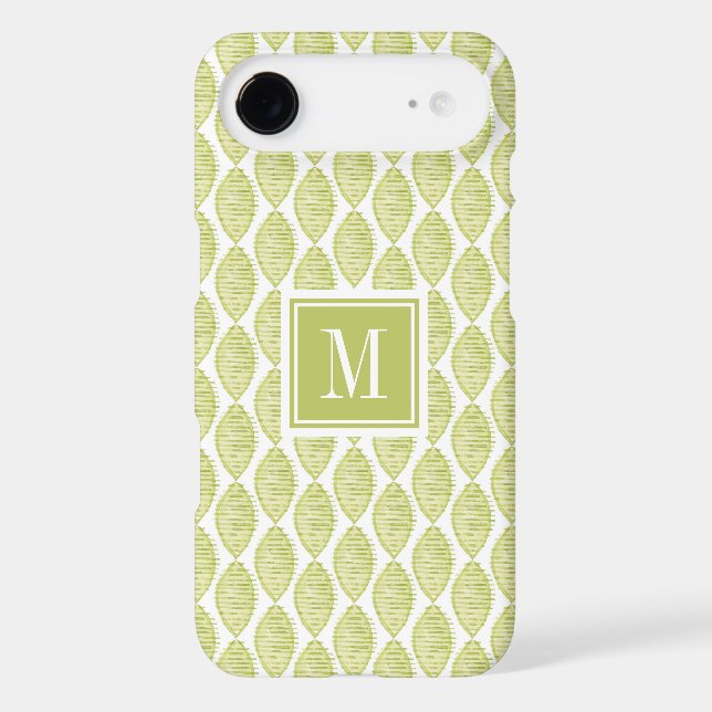 Monogram | Hygge Flowers Pattern Case-Mate iPhone Case (Back)