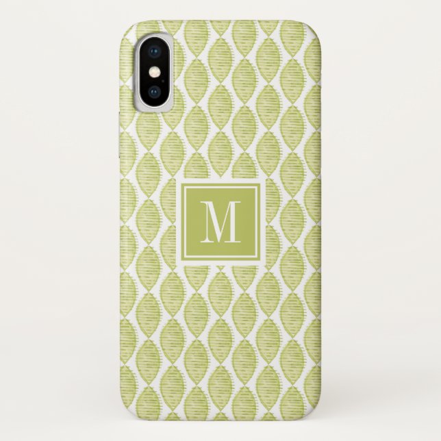 Monogram | Hygge Flowers Pattern Case-Mate iPhone Case (Back)