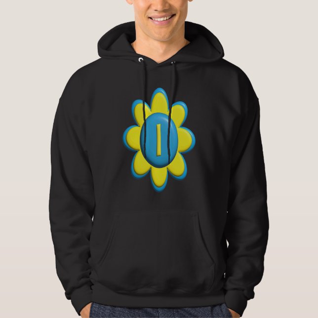 Monogram I  Colorful Flower Hoodie (Front)