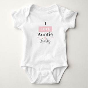 MONOGRAM I LOVE AUNTIE  Baby Bodysuit