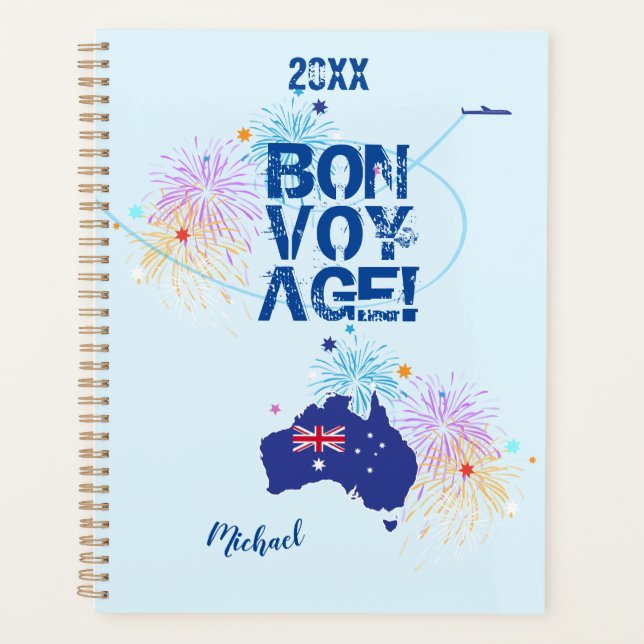 Monogram "I LOVE AUSTRALIA" Bon Voyage Travel Planner (Front)