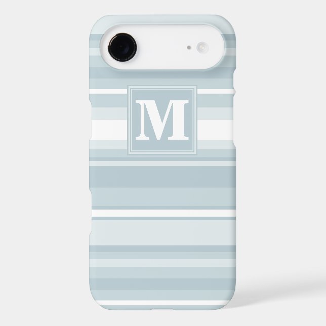 Monogram ice blue stripes (Back)