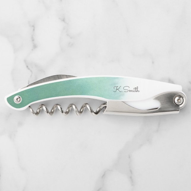 Monogram in Gradient Watercolor Corkscrew (Back)