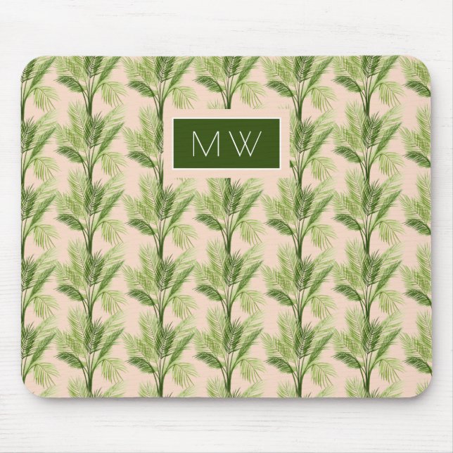Monogram | Indoor Oasis | Palm Tree Pattern Mouse Mat (Front)