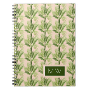 Monogram   Indoor Oasis   Palm Tree Pattern Notebook