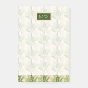 Monogram Indoor Oasis Palm Tree Pattern Post-it Notes