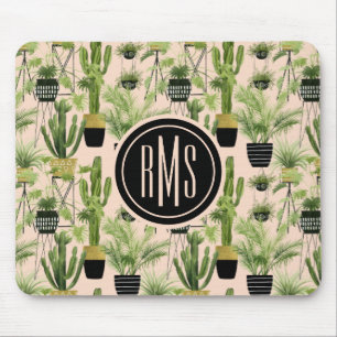 Monogram   Indoor Oasis   Plant Lineup Pattern Mouse Mat