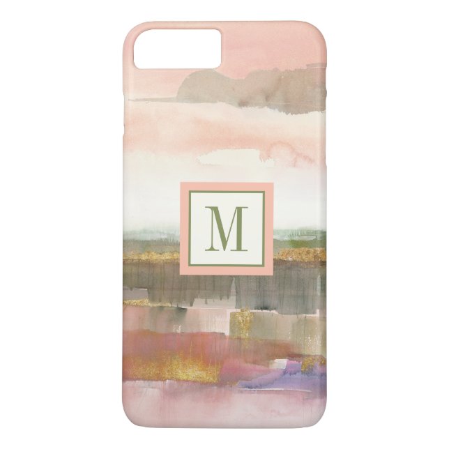 Monogram | Influence of Line and Colour Gold Crop Case-Mate iPhone Case (Back)