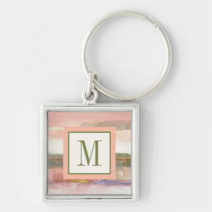 Monogram Influence of Line and Colour Gold Crop Key Ring